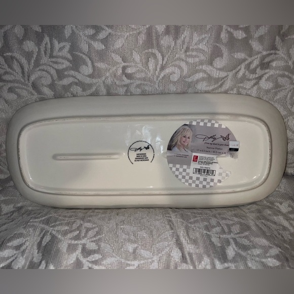 Rectangular Platter with Green Tree Design - Picture 3 of 4